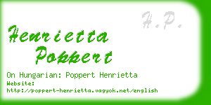 henrietta poppert business card